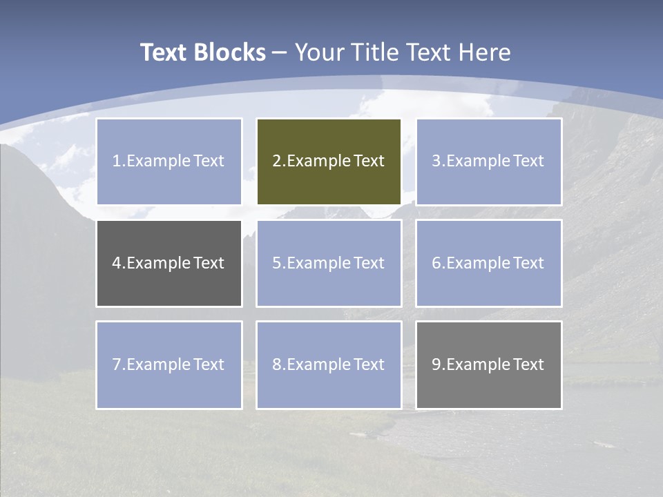Climbing Mountain Trees PowerPoint Template