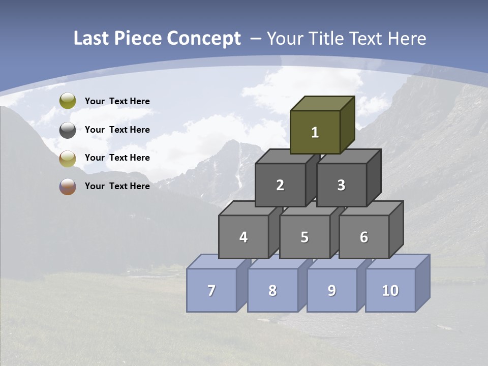 Climbing Mountain Trees PowerPoint Template