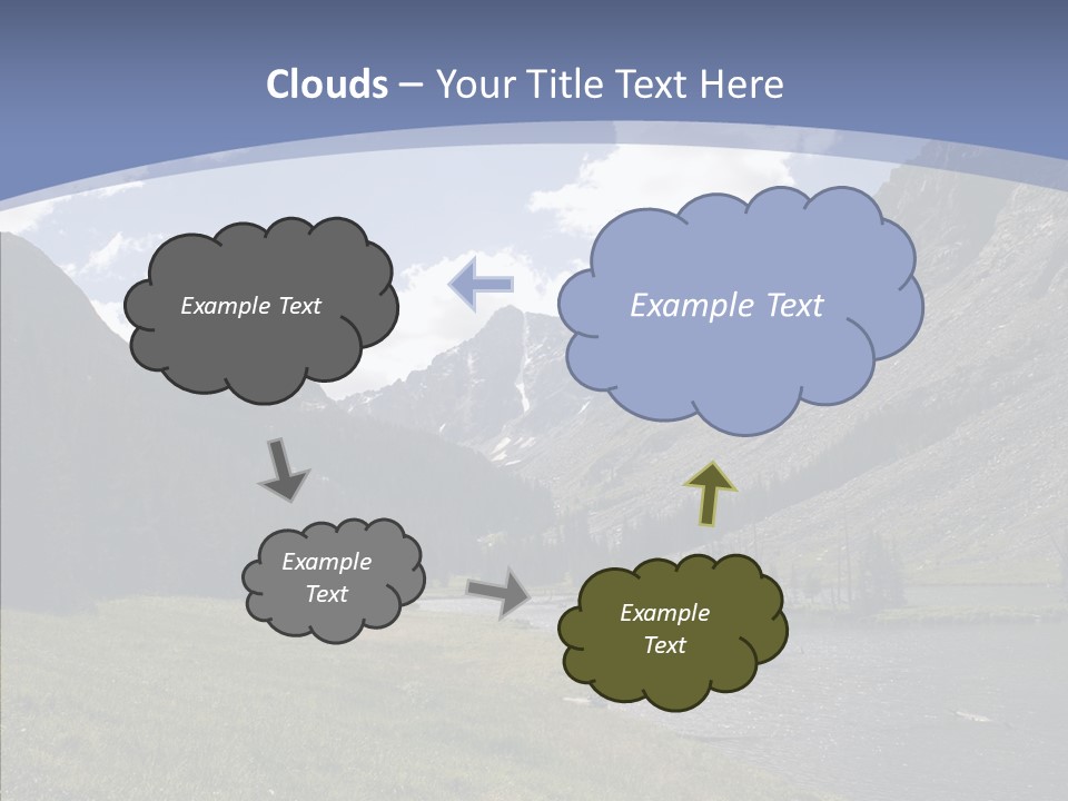 Climbing Mountain Trees PowerPoint Template