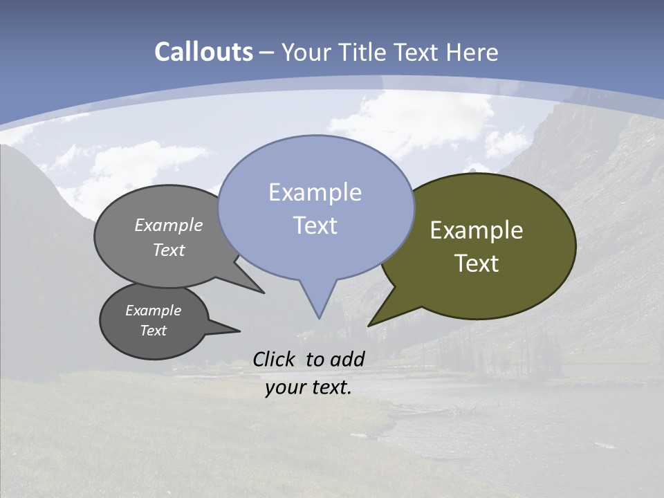 Climbing Mountain Trees PowerPoint Template