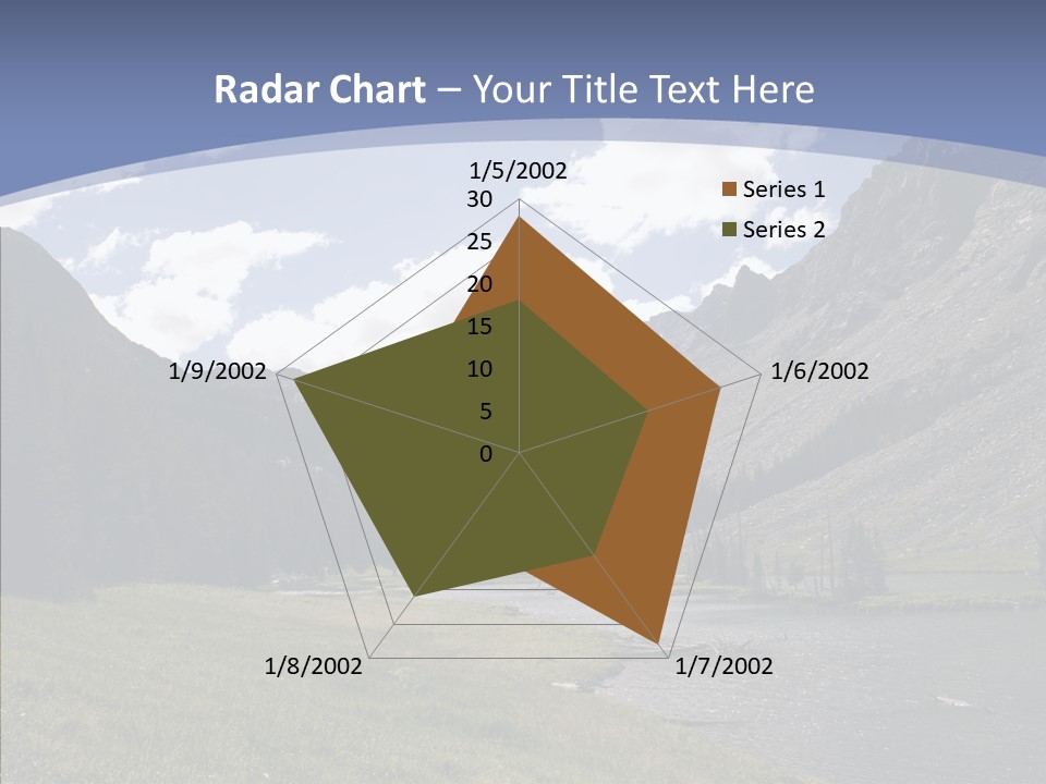 Climbing Mountain Trees PowerPoint Template