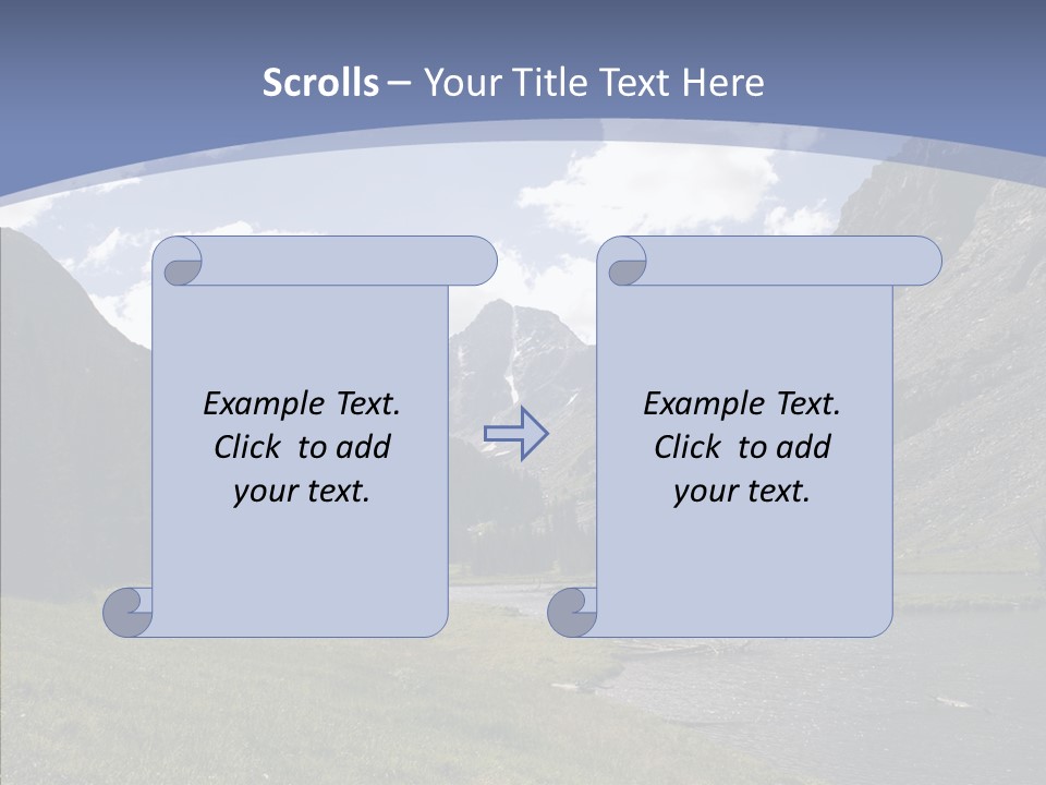 Climbing Mountain Trees PowerPoint Template