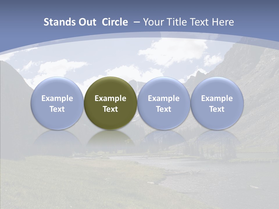 Climbing Mountain Trees PowerPoint Template