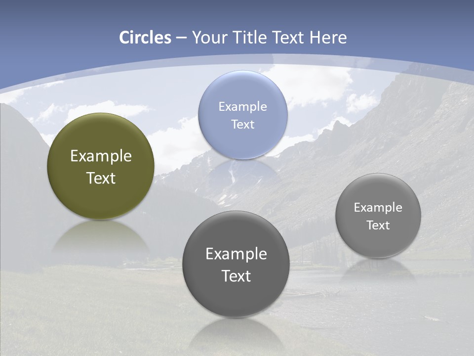 Climbing Mountain Trees PowerPoint Template