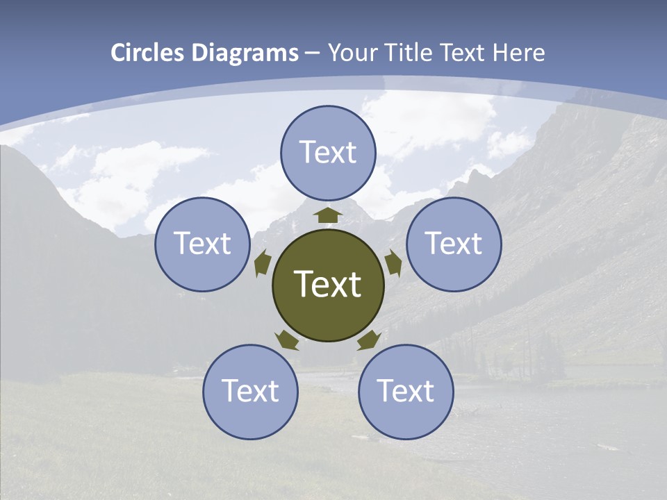 Climbing Mountain Trees PowerPoint Template
