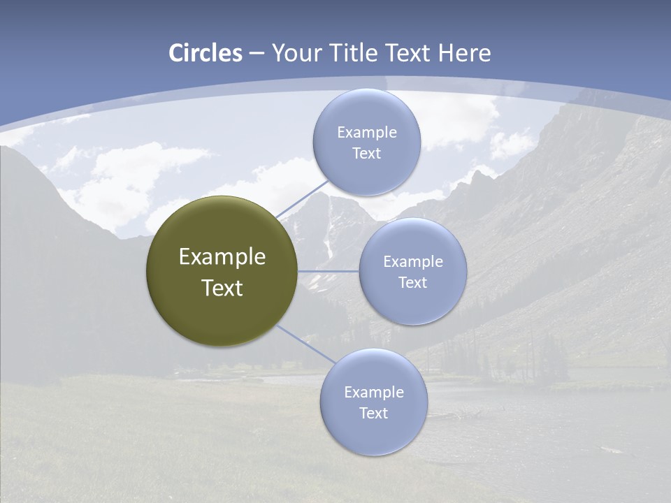 Climbing Mountain Trees PowerPoint Template