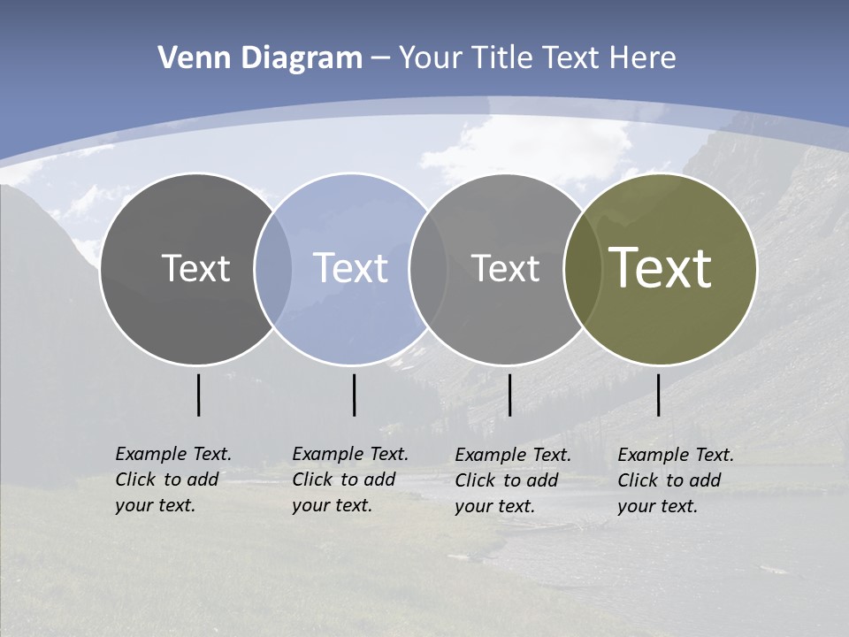 Climbing Mountain Trees PowerPoint Template
