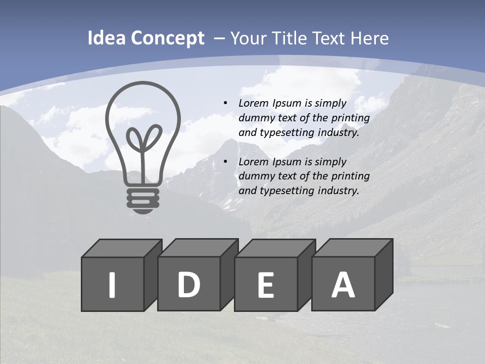 Climbing Mountain Trees PowerPoint Template