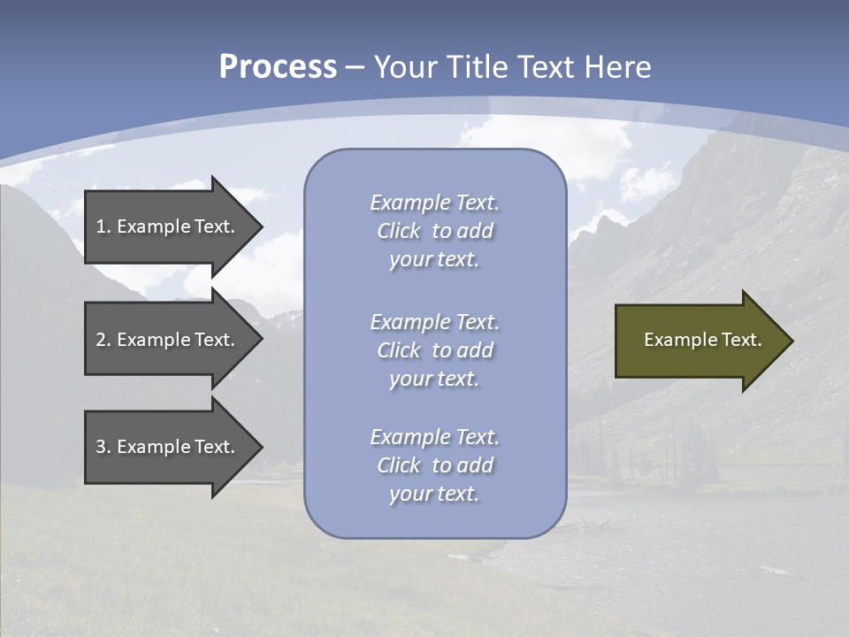 Climbing Mountain Trees PowerPoint Template