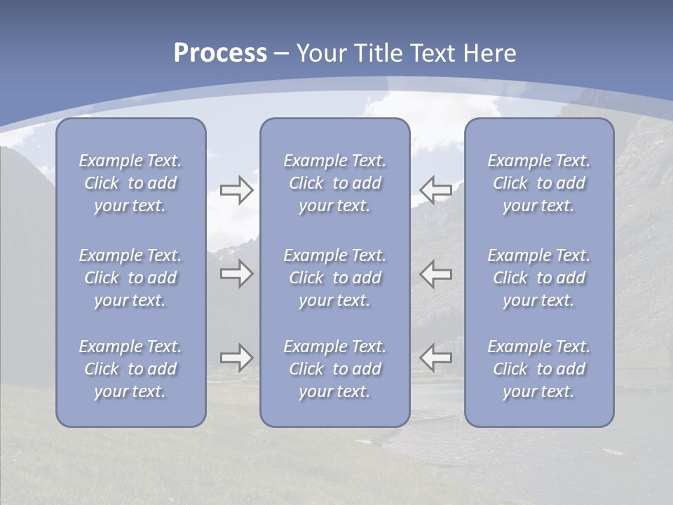 Climbing Mountain Trees PowerPoint Template