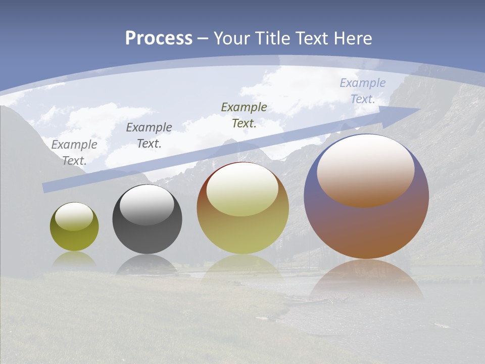 Climbing Mountain Trees PowerPoint Template