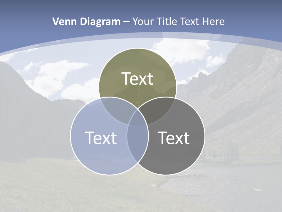 Climbing Mountain Trees PowerPoint Template