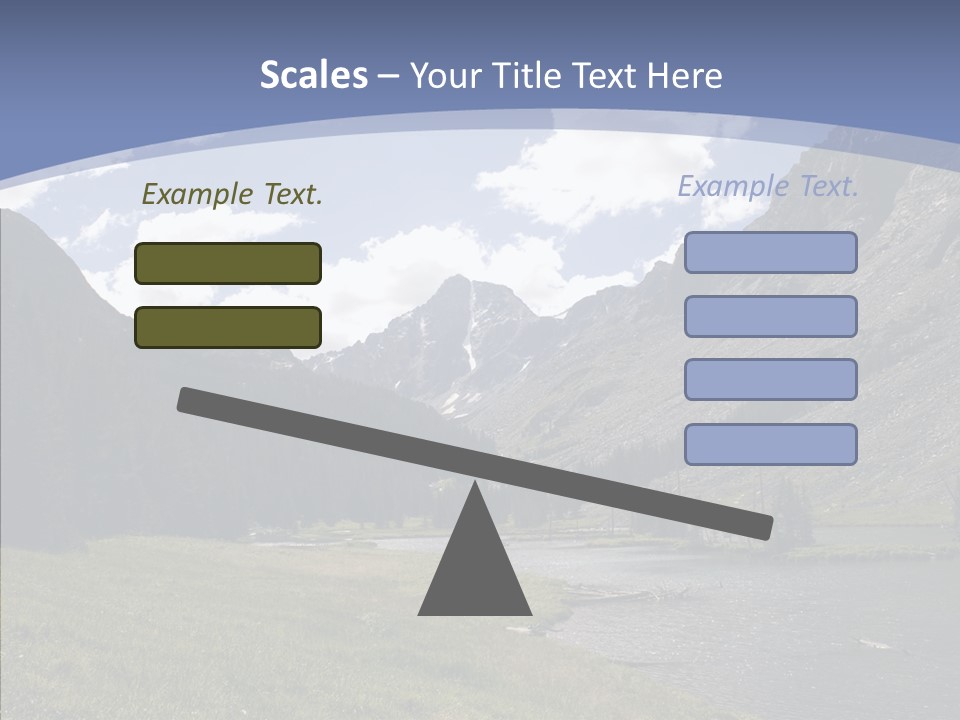 Climbing Mountain Trees PowerPoint Template