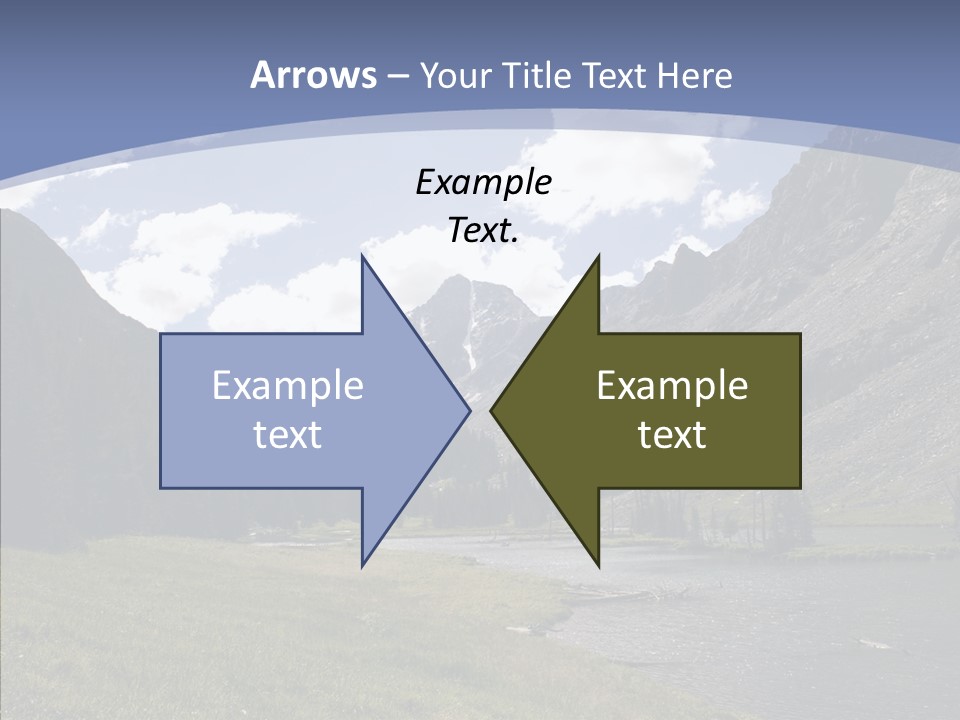 Climbing Mountain Trees PowerPoint Template