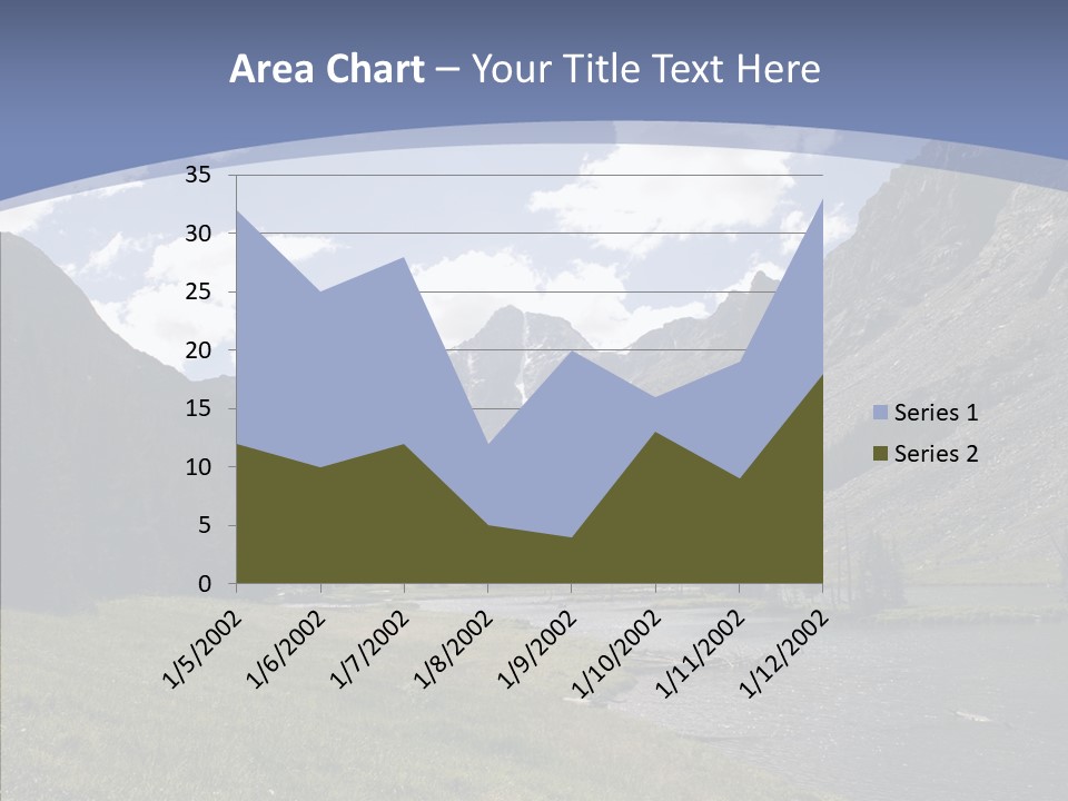 Climbing Mountain Trees PowerPoint Template