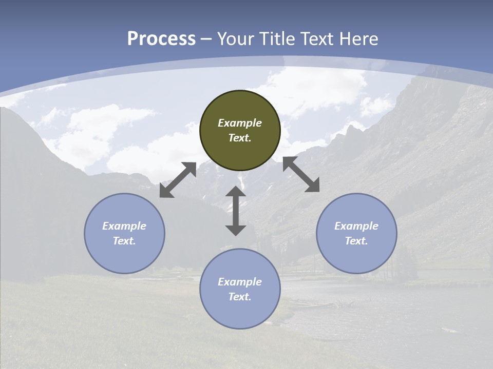 Climbing Mountain Trees PowerPoint Template
