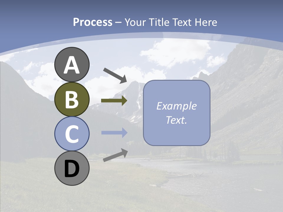 Climbing Mountain Trees PowerPoint Template