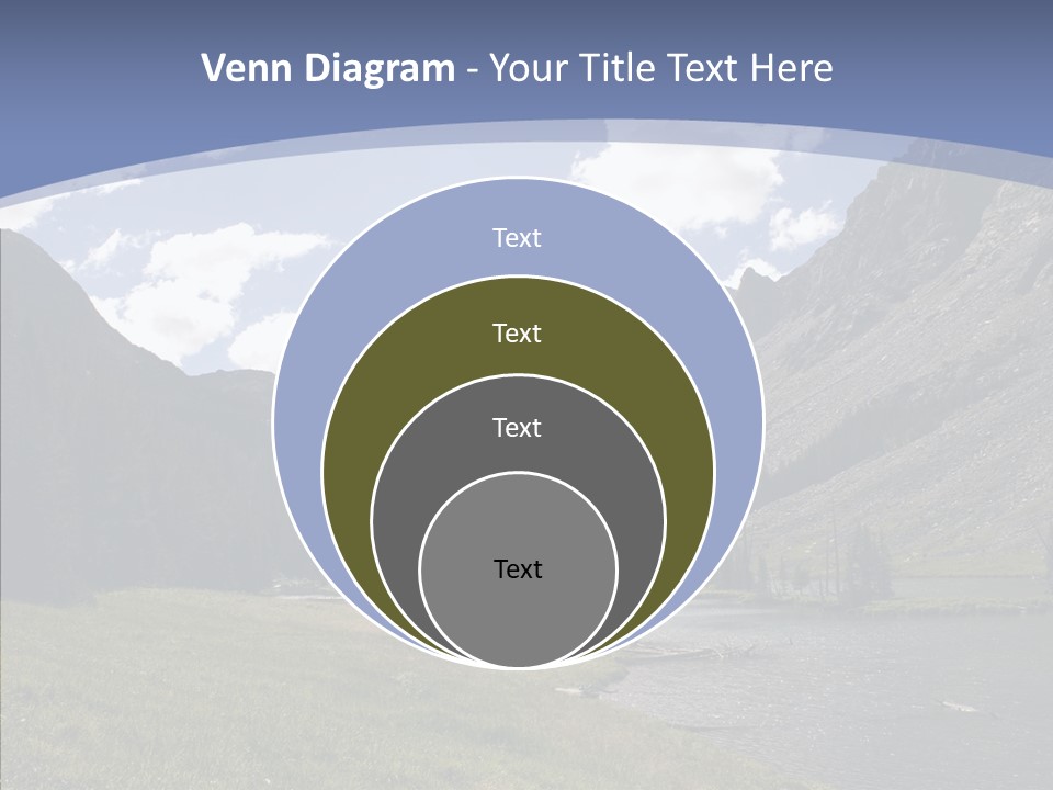 Climbing Mountain Trees PowerPoint Template