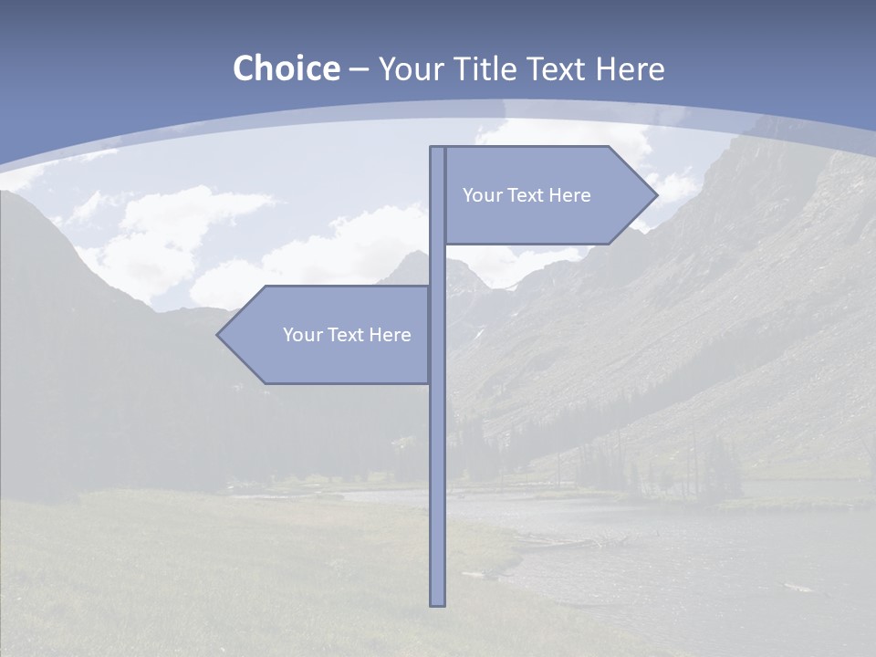 Climbing Mountain Trees PowerPoint Template