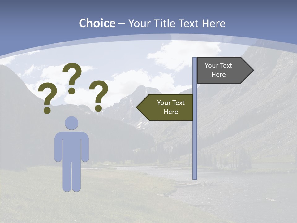 Climbing Mountain Trees PowerPoint Template