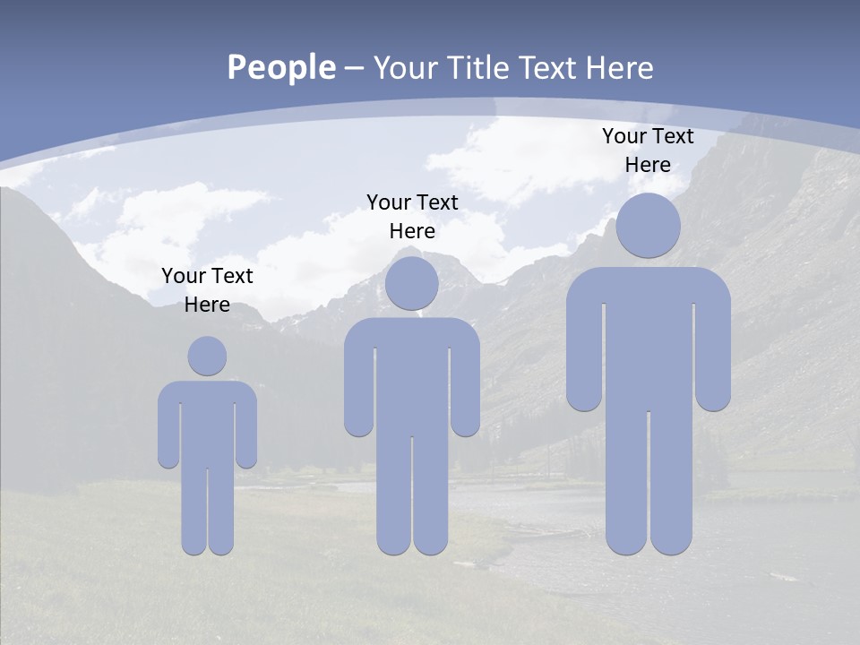 Climbing Mountain Trees PowerPoint Template