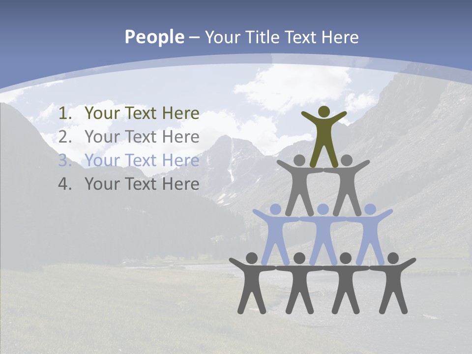 Climbing Mountain Trees PowerPoint Template