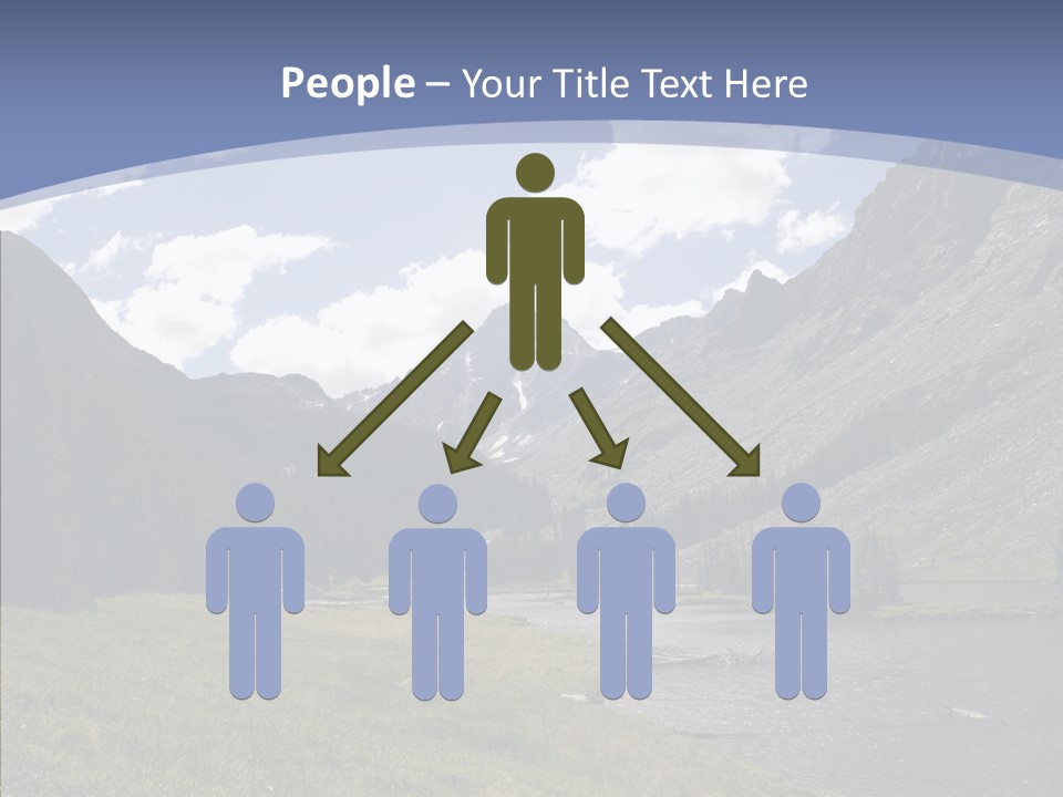 Climbing Mountain Trees PowerPoint Template