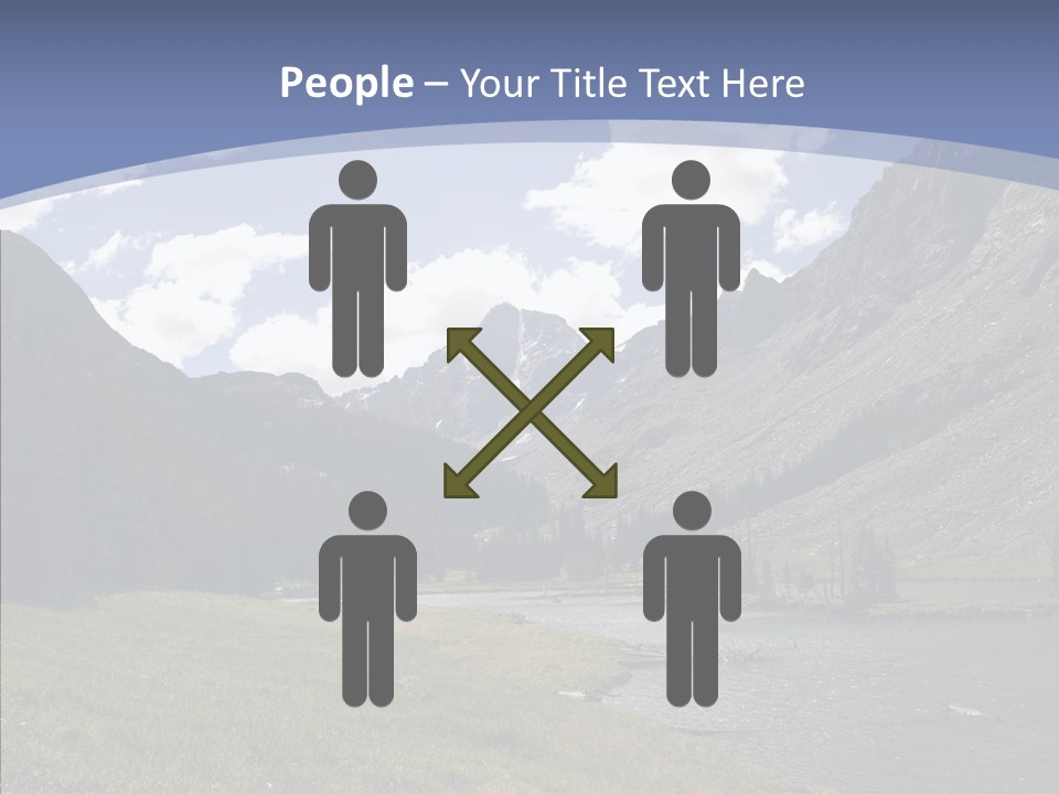 Climbing Mountain Trees PowerPoint Template