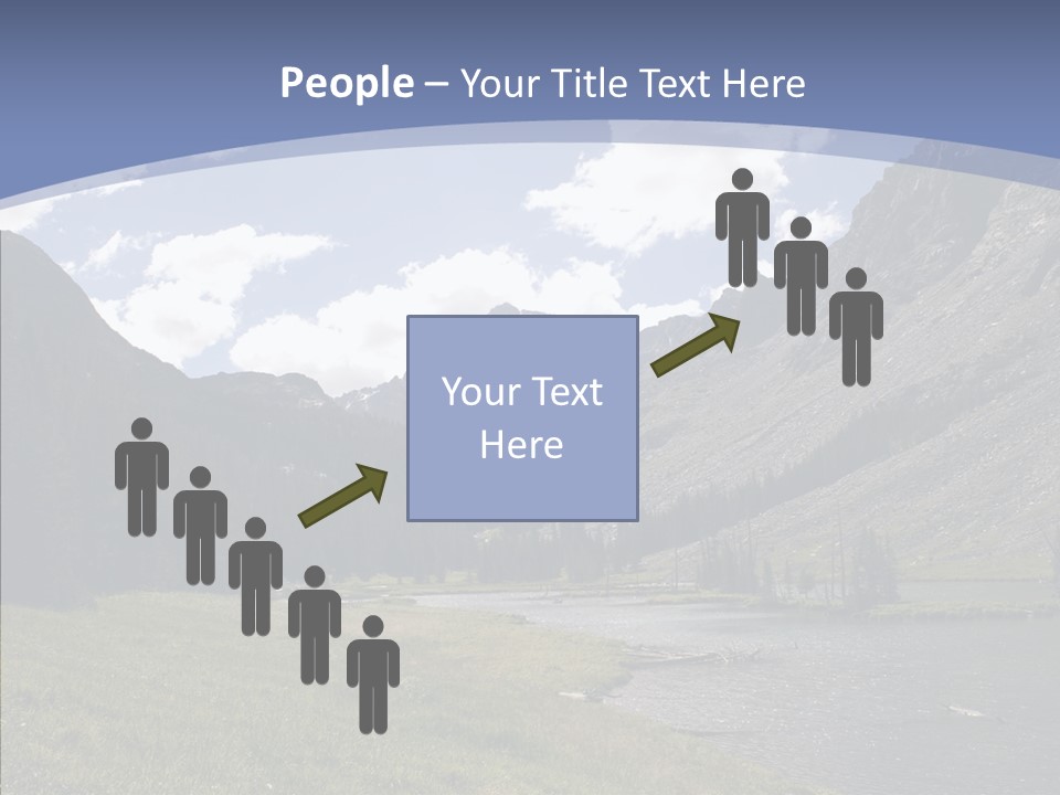 Climbing Mountain Trees PowerPoint Template