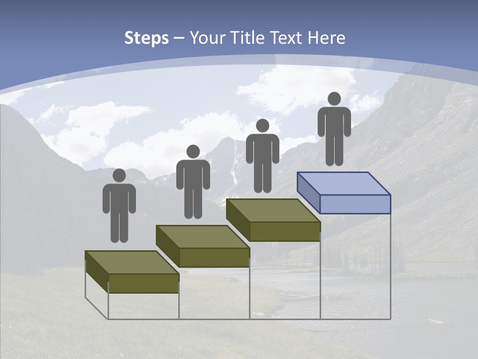 Climbing Mountain Trees PowerPoint Template
