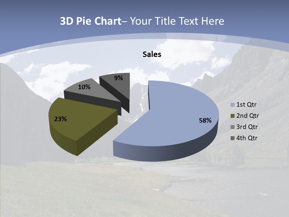 Climbing Mountain Trees PowerPoint Template