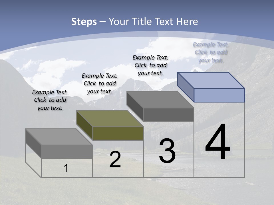 Climbing Mountain Trees PowerPoint Template