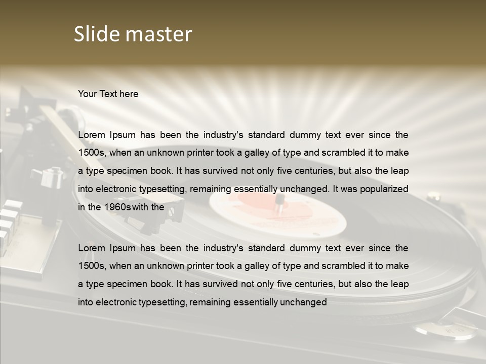 Soundtrack Disks Audio PowerPoint Template