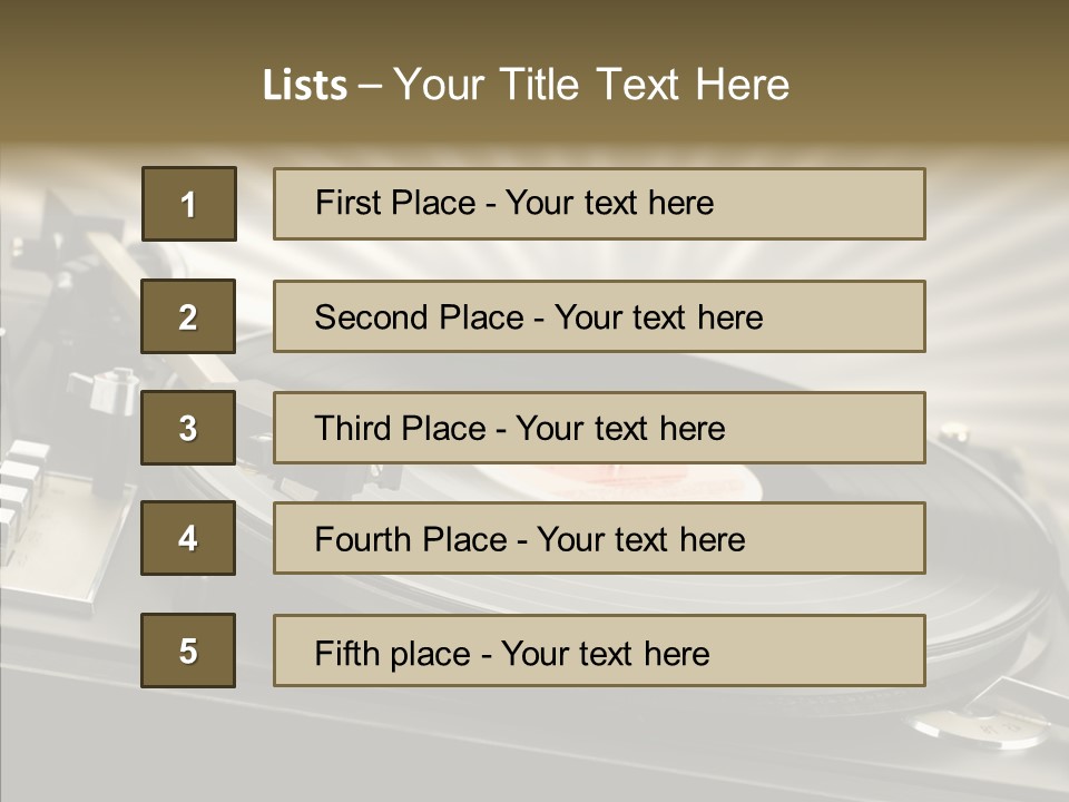 Soundtrack Disks Audio PowerPoint Template