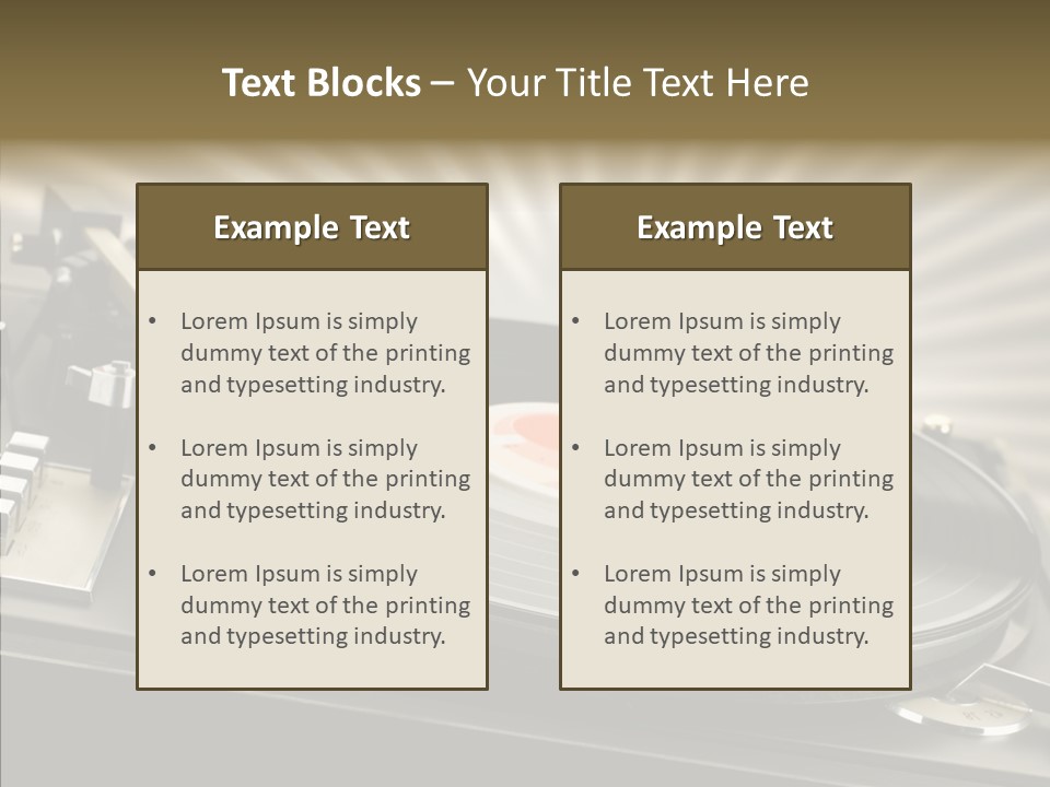 Soundtrack Disks Audio PowerPoint Template