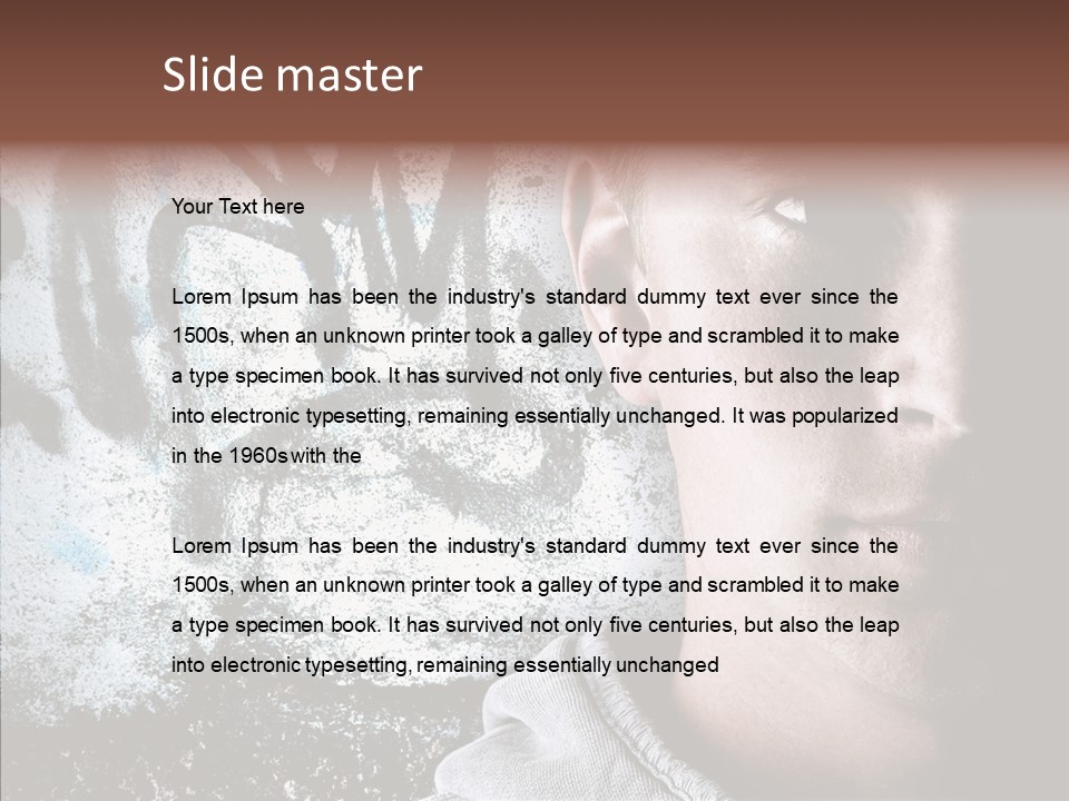 Guy Expression Caucasian PowerPoint Template