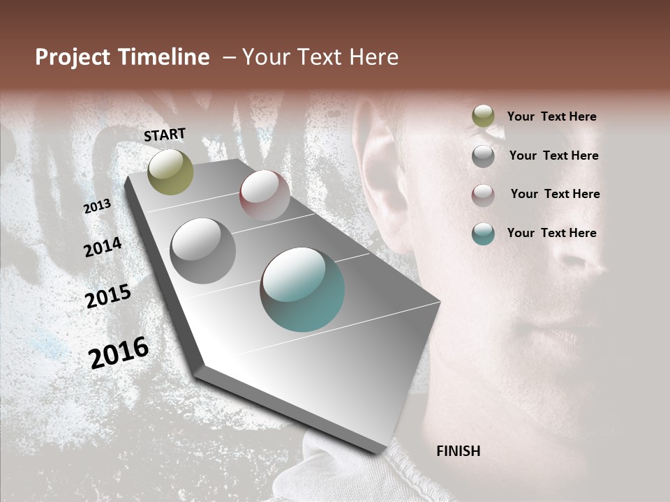 Guy Expression Caucasian PowerPoint Template