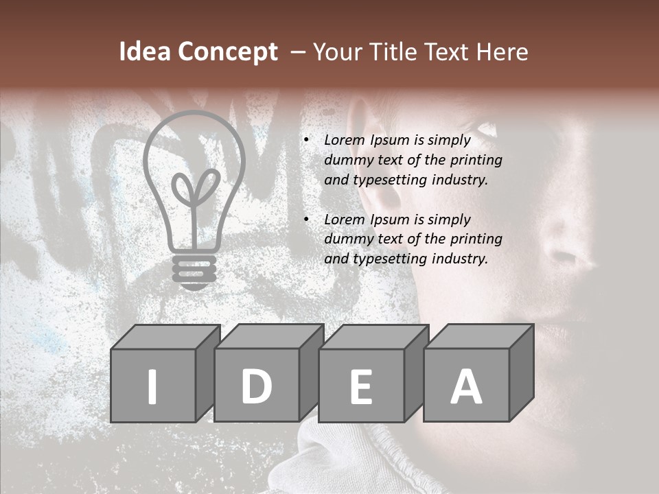 Guy Expression Caucasian PowerPoint Template