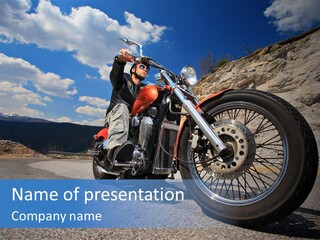 Transport Transportation Motorbike PowerPoint Template