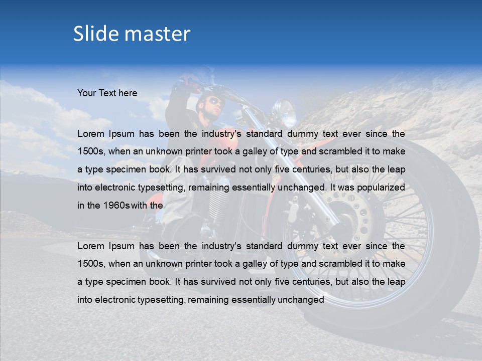 Transport Transportation Motorbike PowerPoint Template