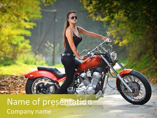 Biker Transportation Transport PowerPoint Template