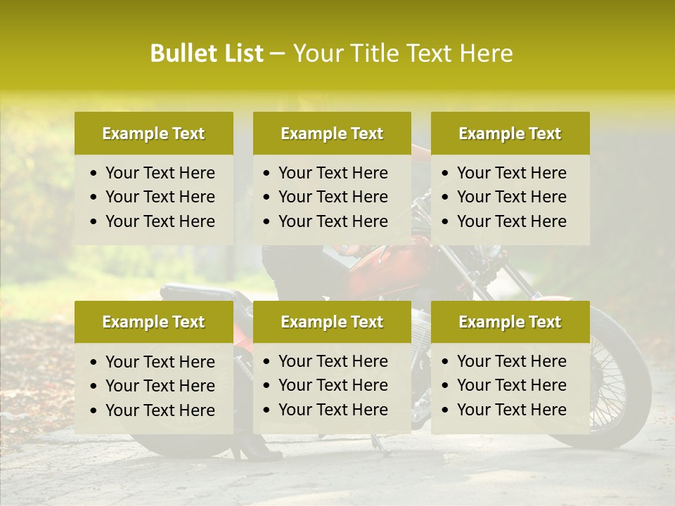 Biker Transportation Transport PowerPoint Template