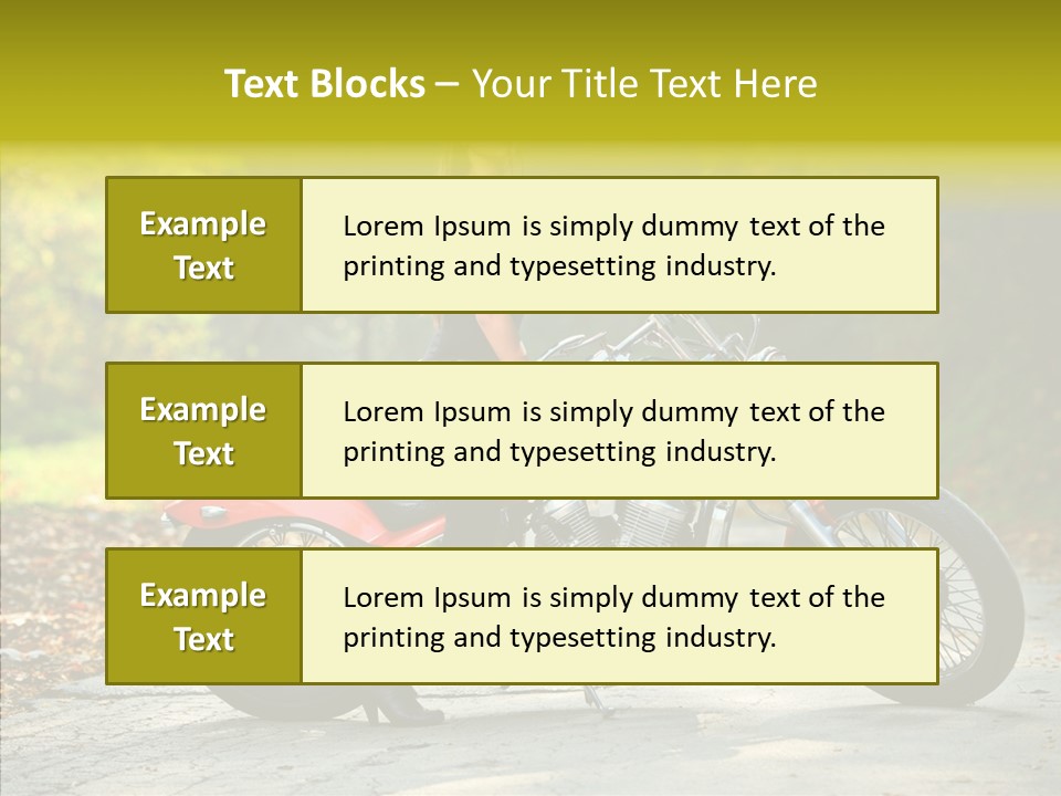 Biker Transportation Transport PowerPoint Template