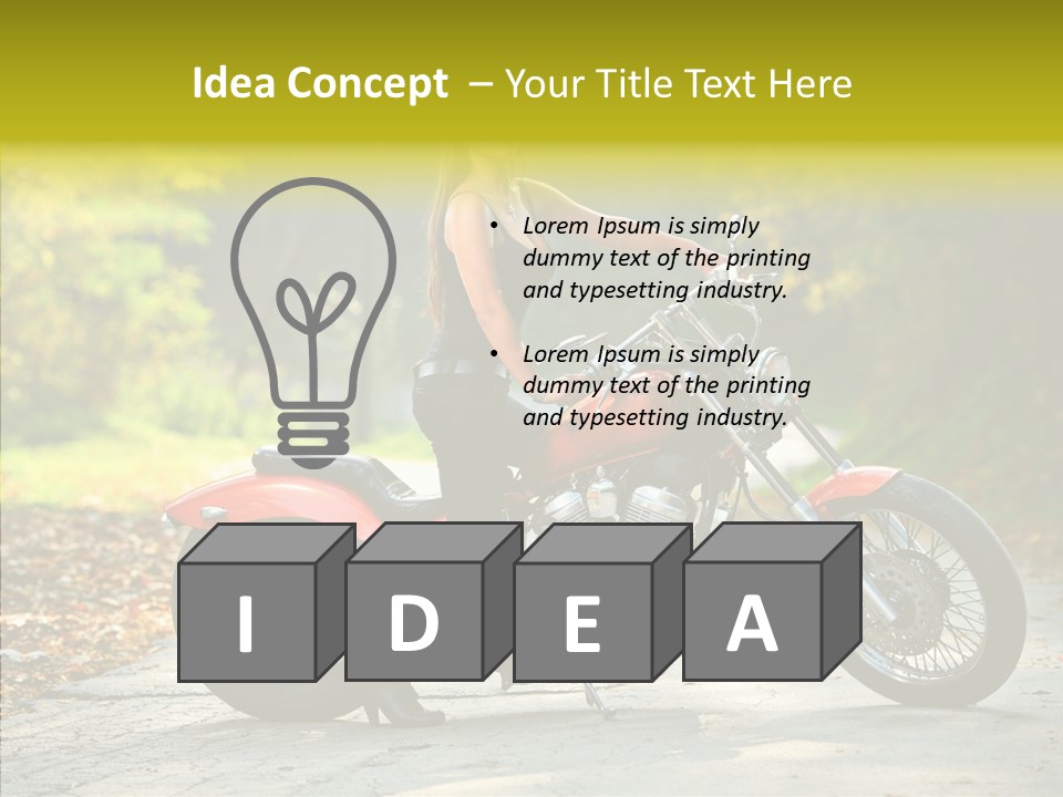 Biker Transportation Transport PowerPoint Template