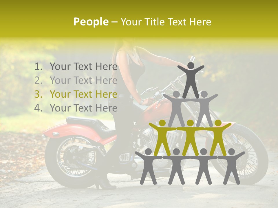 Biker Transportation Transport PowerPoint Template