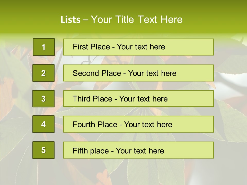 Light Forest Leaf PowerPoint Template