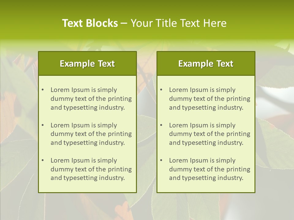 Light Forest Leaf PowerPoint Template