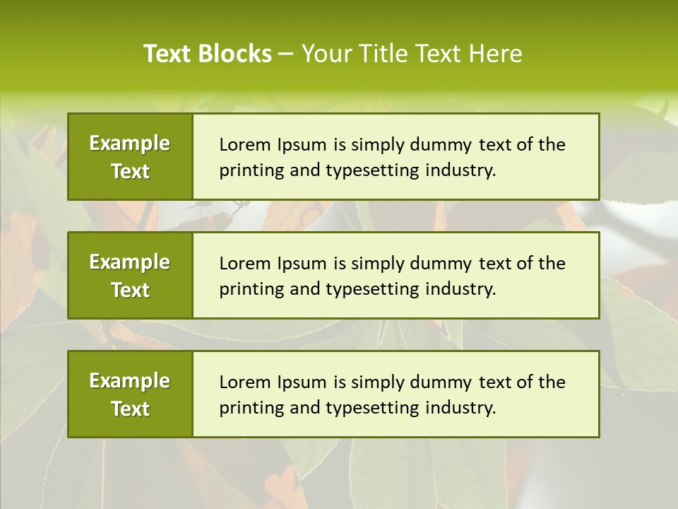 Light Forest Leaf PowerPoint Template