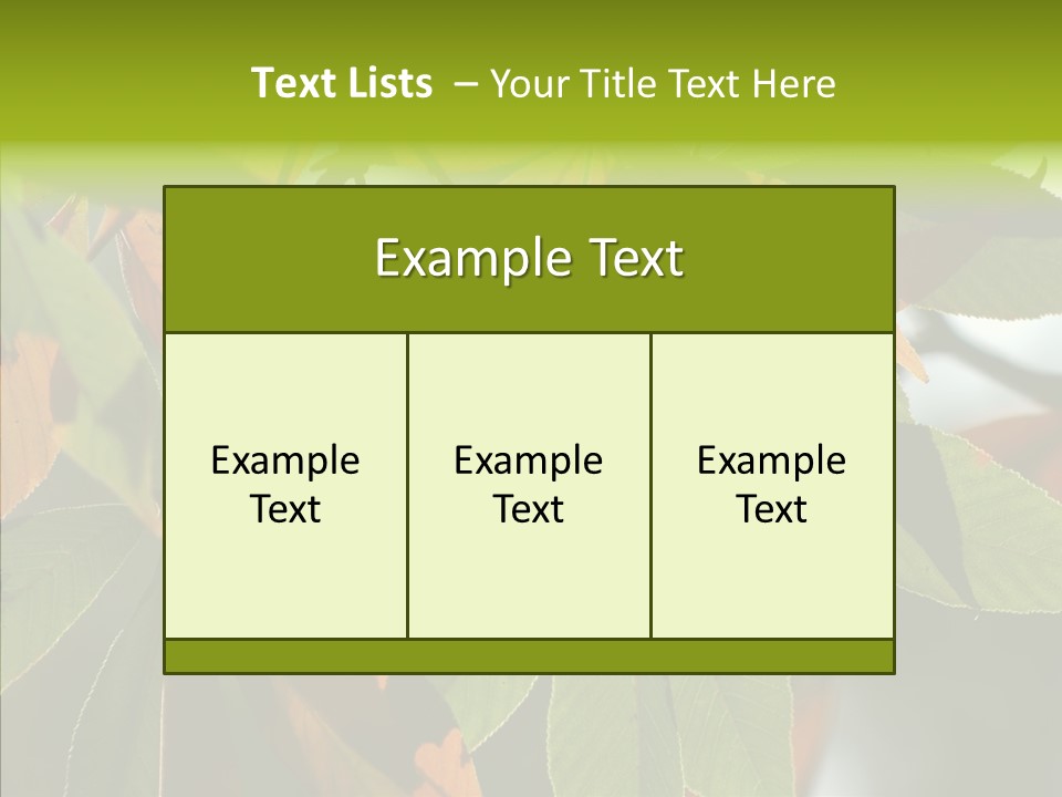 Light Forest Leaf PowerPoint Template