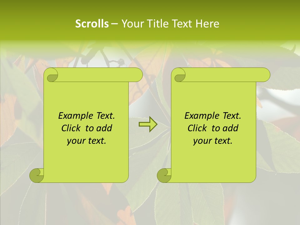 Light Forest Leaf PowerPoint Template